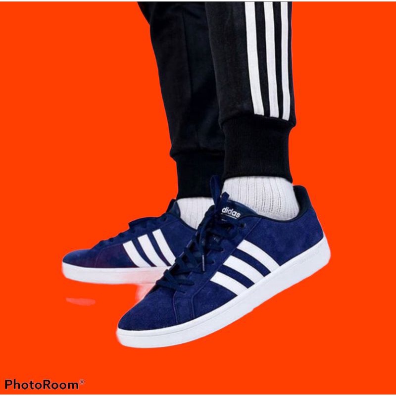 Jual ADIDAS ADVANTAGE CLOUDFOAM SUEDE NAVY WHITE Shopee Indonesia
