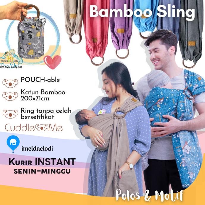 Ring Sling Bamboo Cuddle me gendongan bayi