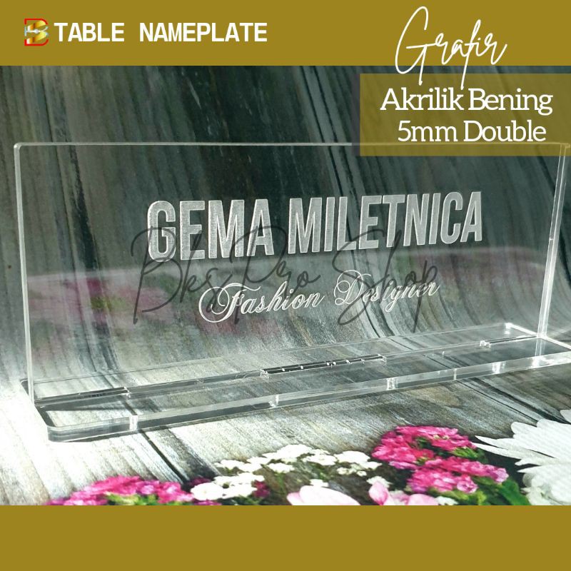 Jual Table Name Plate|Papan Nama Meja Sign Akrilik Custom VersiKamu ...