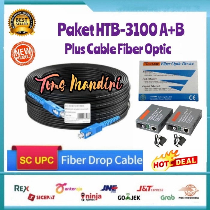 Jual Promo Spesial - Paket Cable Fiber Optic 100 Meter + Media ...