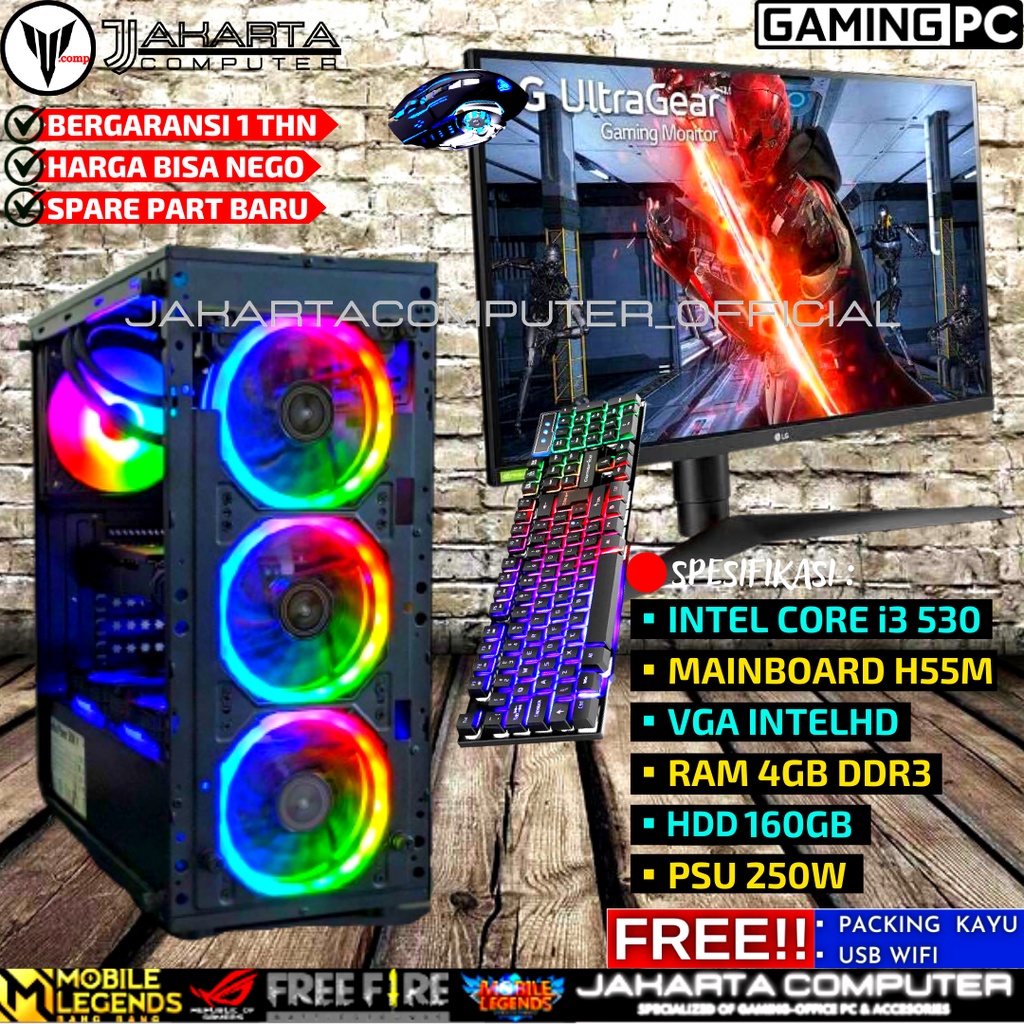 Jual PC GAMING FULL SET EDITING i3 530 RAM 4GB HDD 160GB MONITOR ...