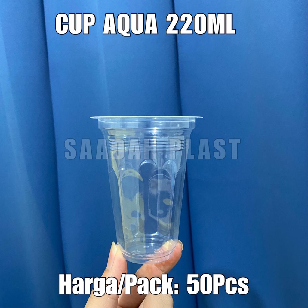 Jual Gelas Plastik Aqua 220ml Isi 50pcs Cup Kopi 220 Ml Foodgrade Shopee Indonesia 5533