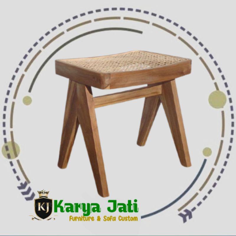 Jual KJF Puff Stool Rotan - Stool Minimalis Puff Rotan Minimalis Stool ...