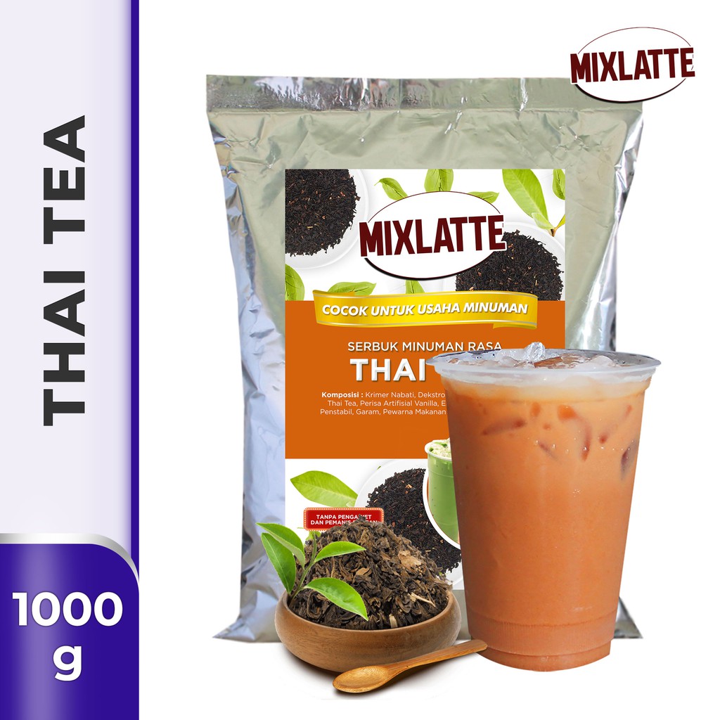 Jual Powder Drink Bubuk Minuman Rasa THAI TEA MIXLATTE 1Kg | Shopee ...