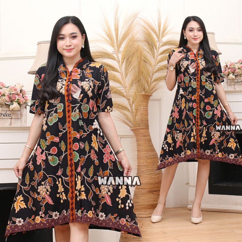 Jual Model DRESS BATIK SELUTUT TERBARU dress wanita elegan modern | Shopee  Indonesia