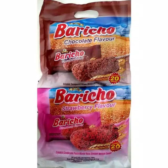Jual Baricho snack oat snack sereal coklat dan strawberry isi 20pcs ...