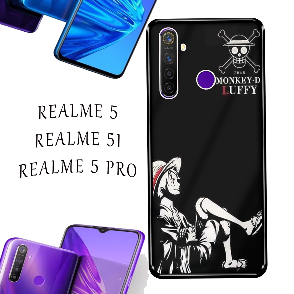 Case REALME 5/5I/5 PRO Casing REALME 5/5I/5 PRO OP Silikon REALME  5/5I/5 PRO Case Hp Case Mewah Cassing Hp Softcase Glass Kaca