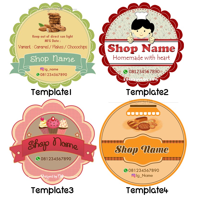 Jual Jasa Design Pilih Template Belum Cetak Desain Stiker Custom Update Sticker Label Shopee 4026