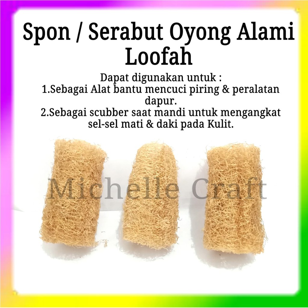 Jual Sabut Spon Cuci Piring Sponge Mandi Serabut Oyong Alami Loofah