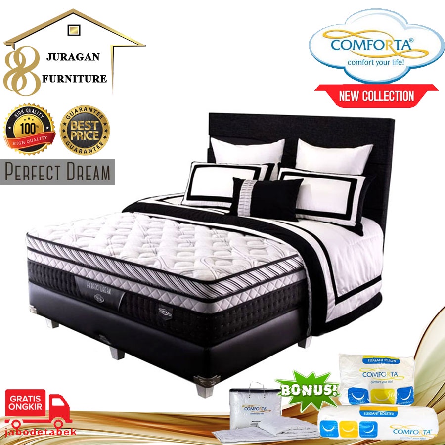 Jual Full Set COMFORTA Kasur Springbed ( Perfect Dream ) | Shopee Indonesia