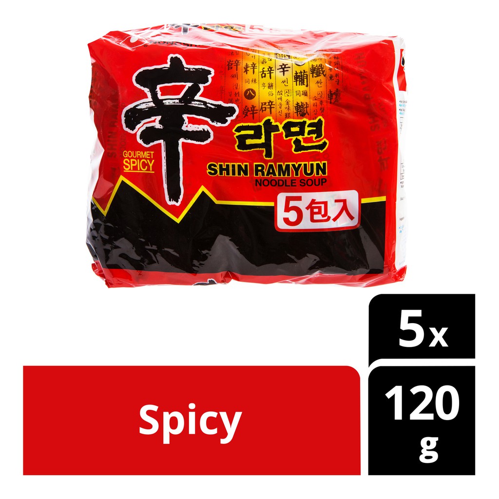 Jual Nongshim Shin Ramyun Instant Noodle Spicy 5sX120g | Shopee Indonesia