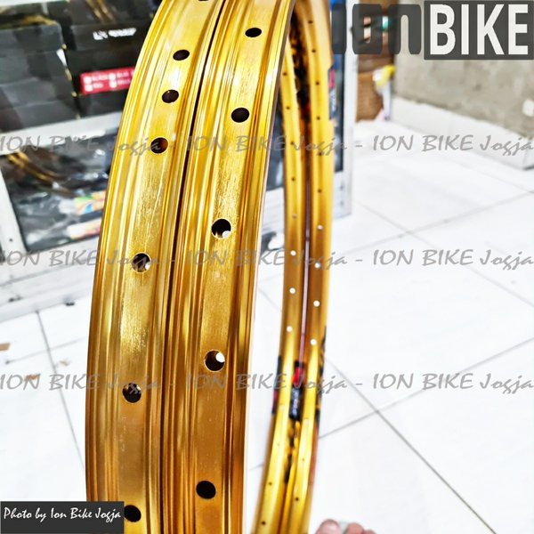 Jual Sepasang Velg Rim Rims Raze Ukuran 26 GOLD Lubang 32 Hole 32H H ...
