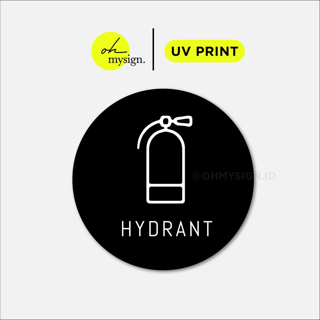 Jual Tulisan Hydrant Sign Board Akrilik Tempel Signage Dinding Label ...