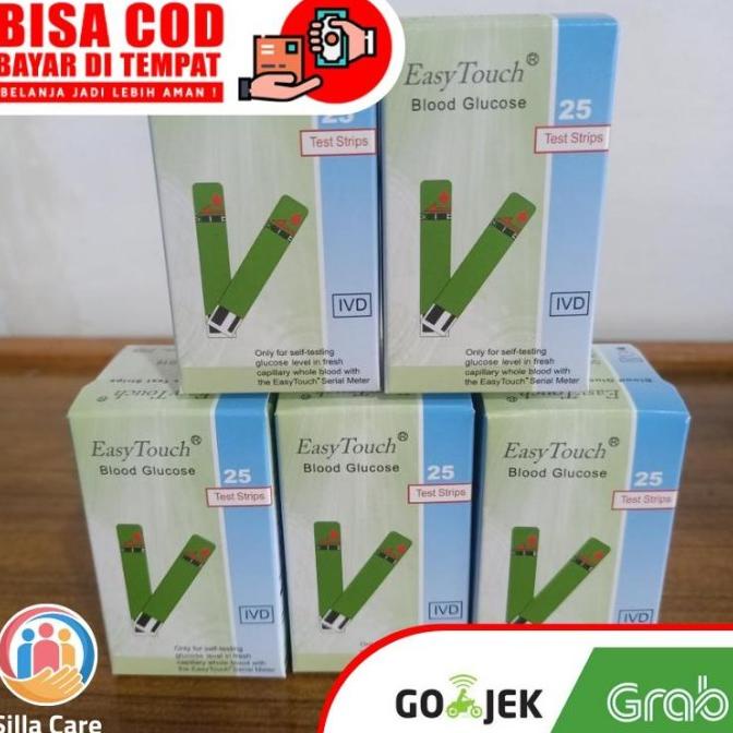 Jual STRIP STIK EASY TOUCH EASYTOUCH GDS GULA DARAH GLUCOSE ISI 25 TEST ...