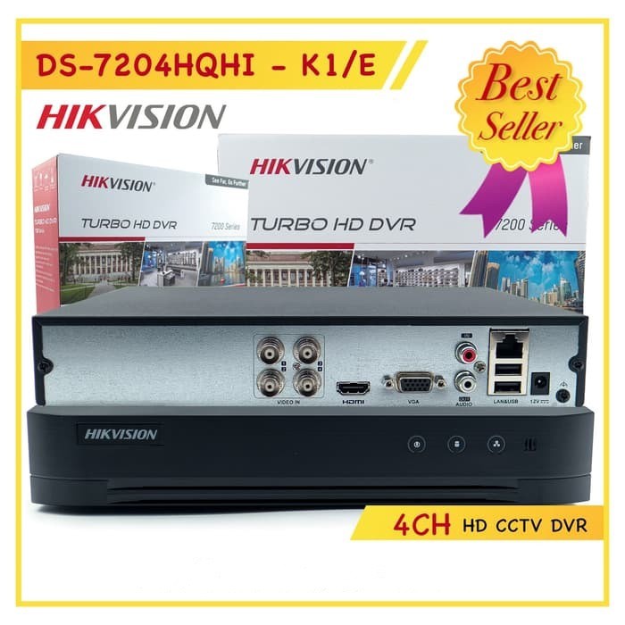 Jual DVR Hikvision 4 Channel IDS-7204HQHI-M1/E Support Audio | Shopee ...