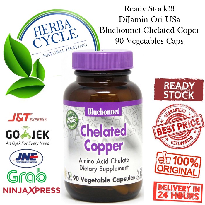 Jual Bluebonnet Chelated Copper Amino Acid Chelate 90 Vegetable ...