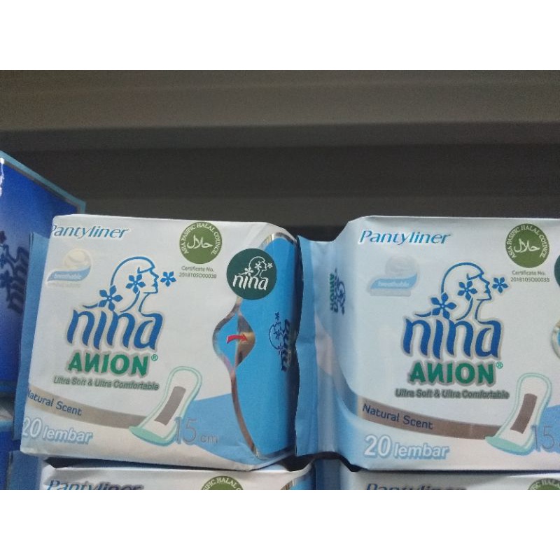 Jual Bagus Nina Anion Panty Liners Ultra Soft and Ultra Comfortable isi