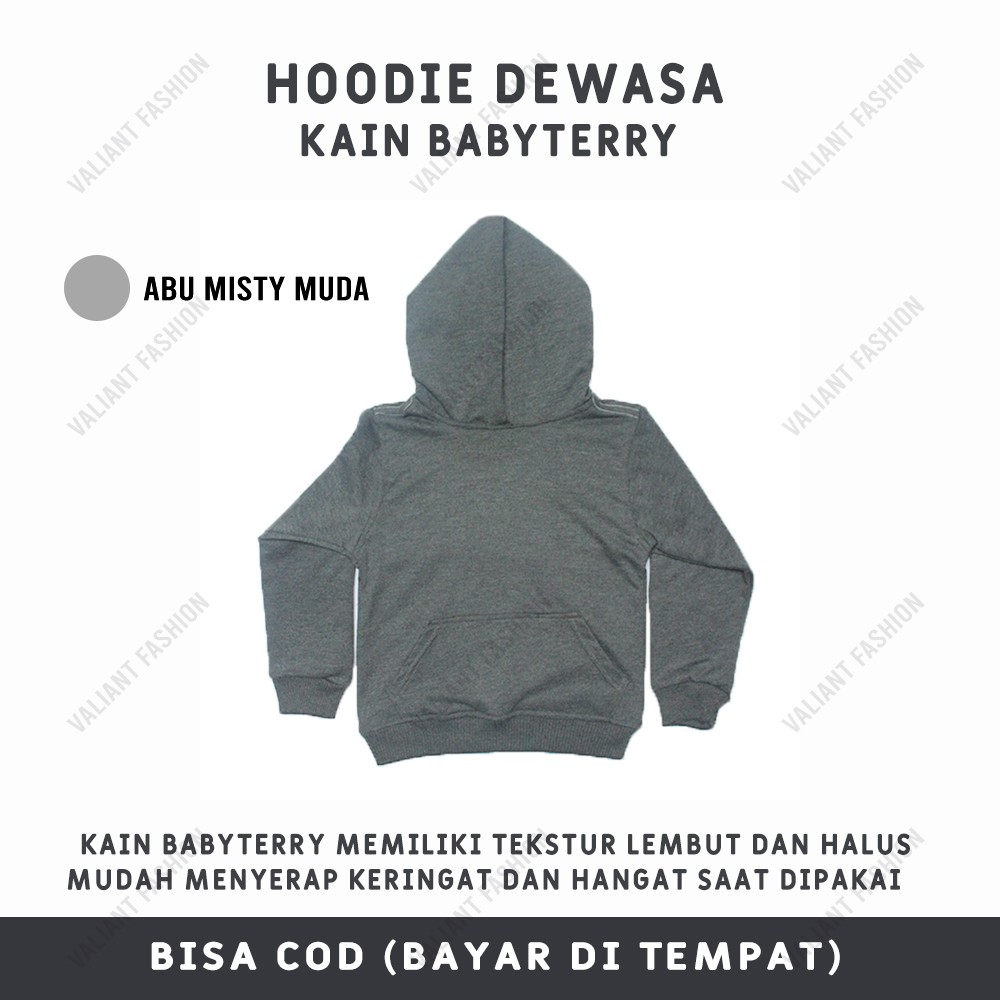 Jual Hoodie Dewasa bahan baby terry lembut nyaman Shopee Indonesia