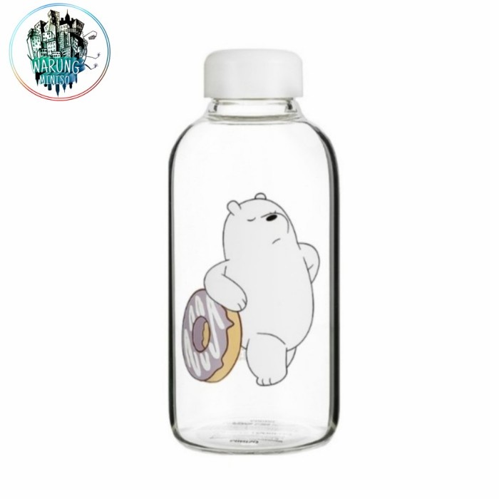 Jual Murah Miniso We Bare Bears Glass Bottle Botol Minum Karakter 600 Ml Ice Bear Shopee 5314