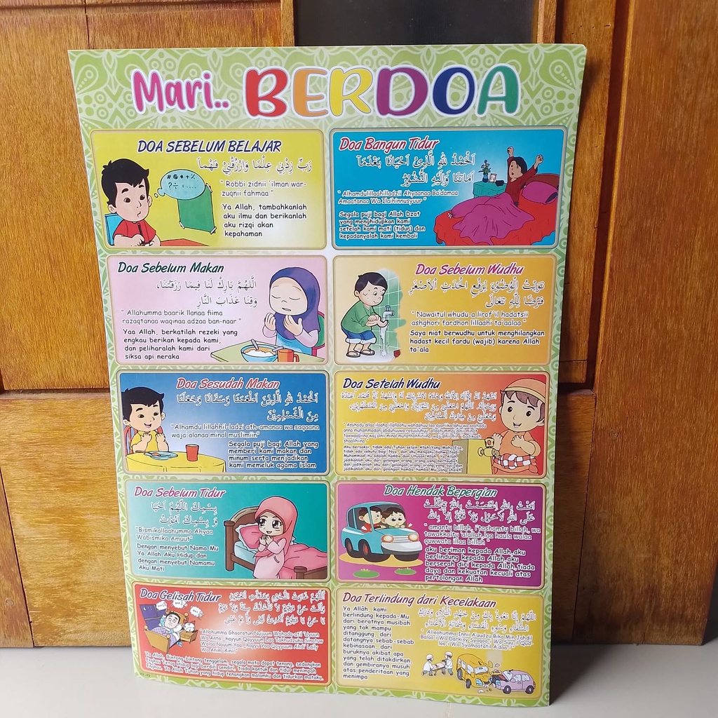 Jual POSTER mari Berdo'a EDOKASI ANAK PINTAR TATA CARA BERDOA | Shopee ...