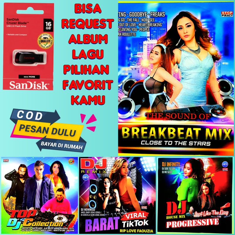 Jual Paling Laris!! FLASHDISK ORIGINAL 16GB ISI LAGU 700-1000 LAGU