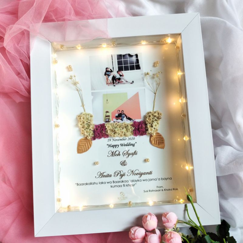 Jual Flowers in frame seri B - (dengan LED/TIDAK) | Shopee Indonesia