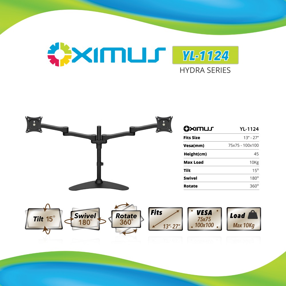 Jual Bracket Meja Monitor Lcd Led Tv Oximus Hydra Yl Shopee Indonesia