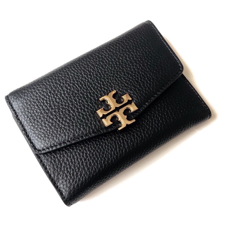 Tory burch kira discount mixed-materials medium flap wallet