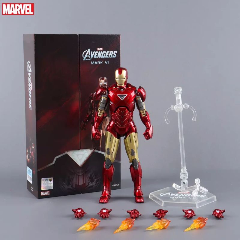 Action Figure ZD Toys Iron Man Mark MK II MK III MK IV MK V MK VI MK VII MK  XLII Disney Marvel studios Avengers
