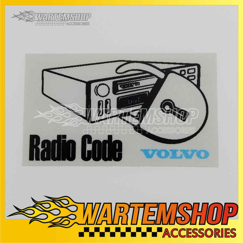 Jual Stiker Alarm Radio Code Volvo ( Tempel Dalam ) Shopee Indonesia