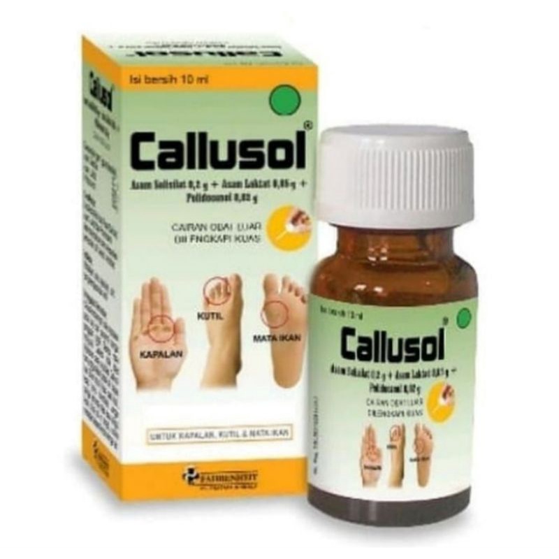 Jual callusol 10ml untuk mata ikan kutil dan kapalan | Shopee Indonesia