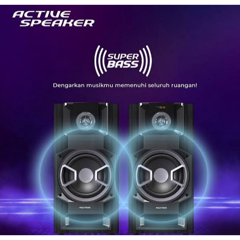Jual POLYTRON PAS8E10 Active Speaker Bluetooth 8 inch 60 Watt PAS 8E10 ...