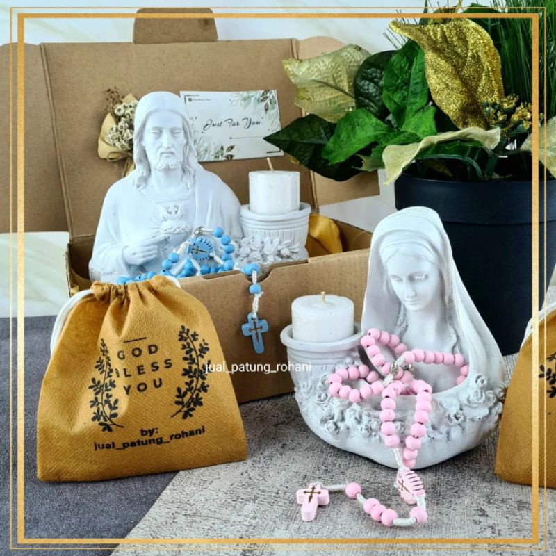 Jual Set Hampers Tempat Lilin Yesua atau Maria Besar | Shopee Indonesia