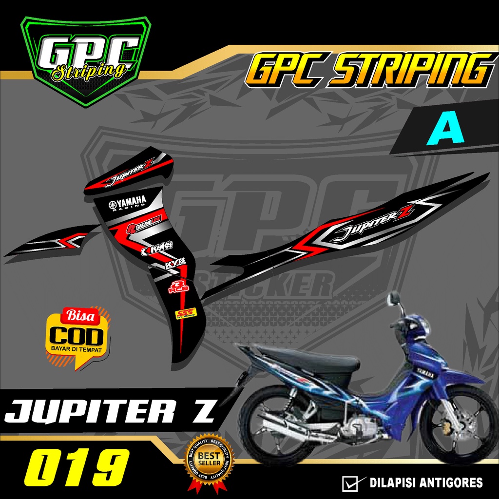 Jual Sticker Striping Jupiter Z lama Burhan Variasi List Motor Desain