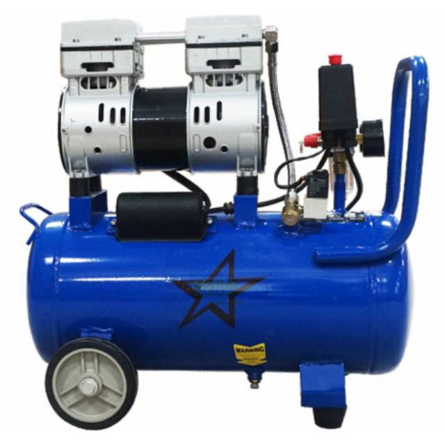 Jual MESIN KOMPRESOR TANPA OLI 1HP 24L SILENT AIR COMPRESSOR OILLESS Mollar 24L MESIN POMPA ...