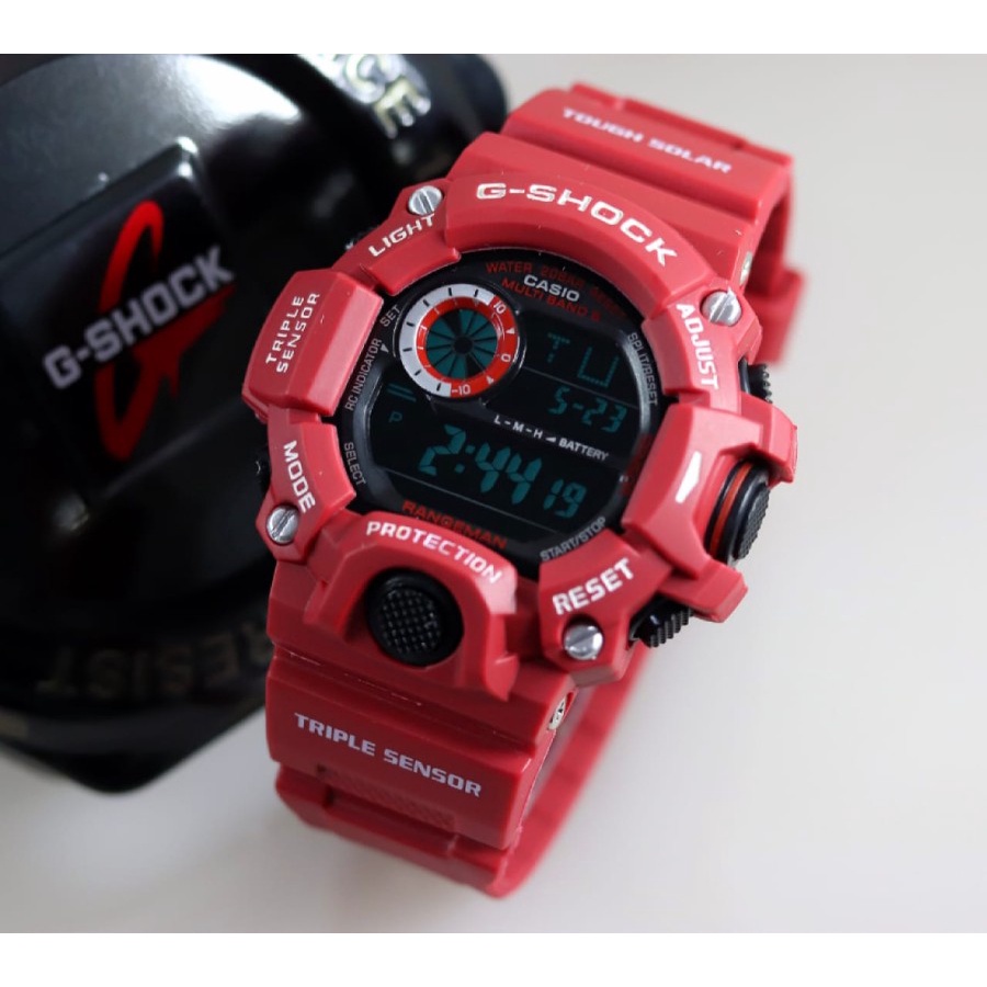 Jual JAM TANGAN G-SHOCK GW-9400 DIGITAL HIJAU ARMY RANGMAN Hitam