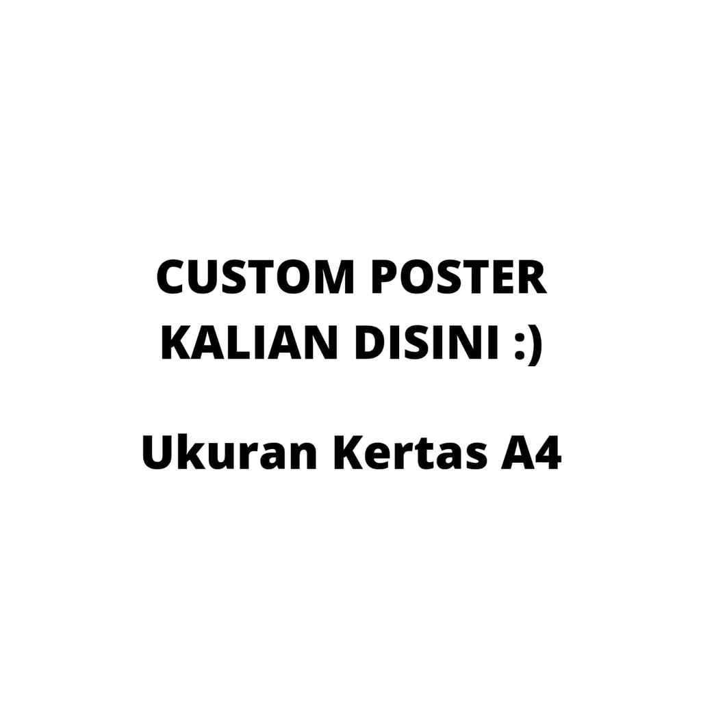 Jual Poster Custom Paket 5 Pcs | Shopee Indonesia