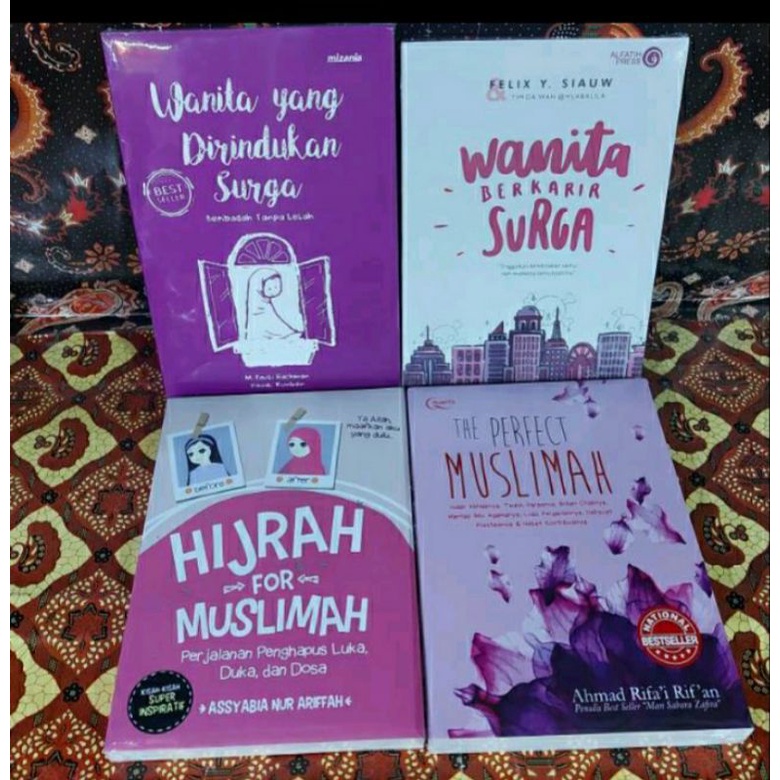 Jual Novel Paket 4 Wanita Yang Dirindukan Surga Berkarir Surga