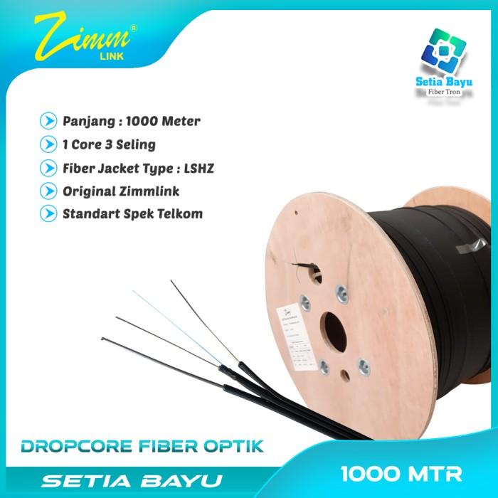 Jual Kabel FO 1 Core 1Km Kabel Dropcore 1 Core Fiber Optik 1000 Meter ...