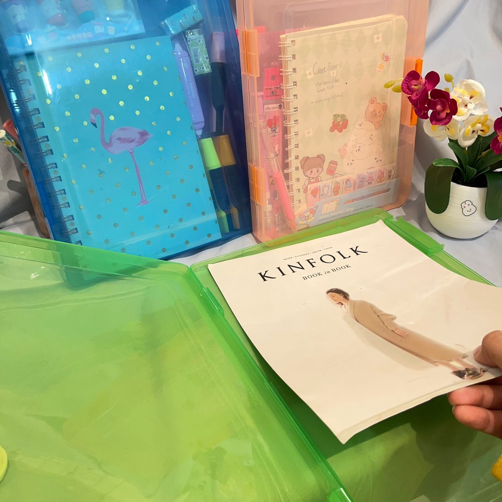 Jual Map organizer dokumen hard box plastik A4/A5 WARNA WARNI RANDOM