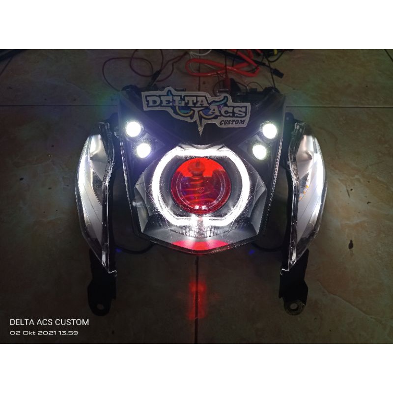 Jual Projie Bi-Led Shord BMW Beat Fi 2013 - 2016 l Custom Headlamp