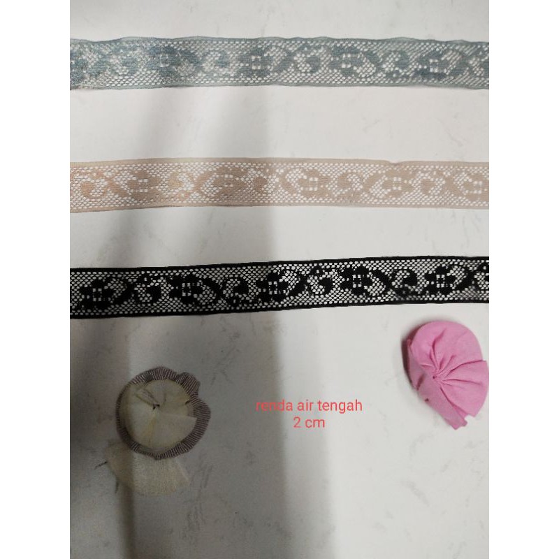 Jual RENDA air renda kain renda tengah kecil renda hitam renda lis ...