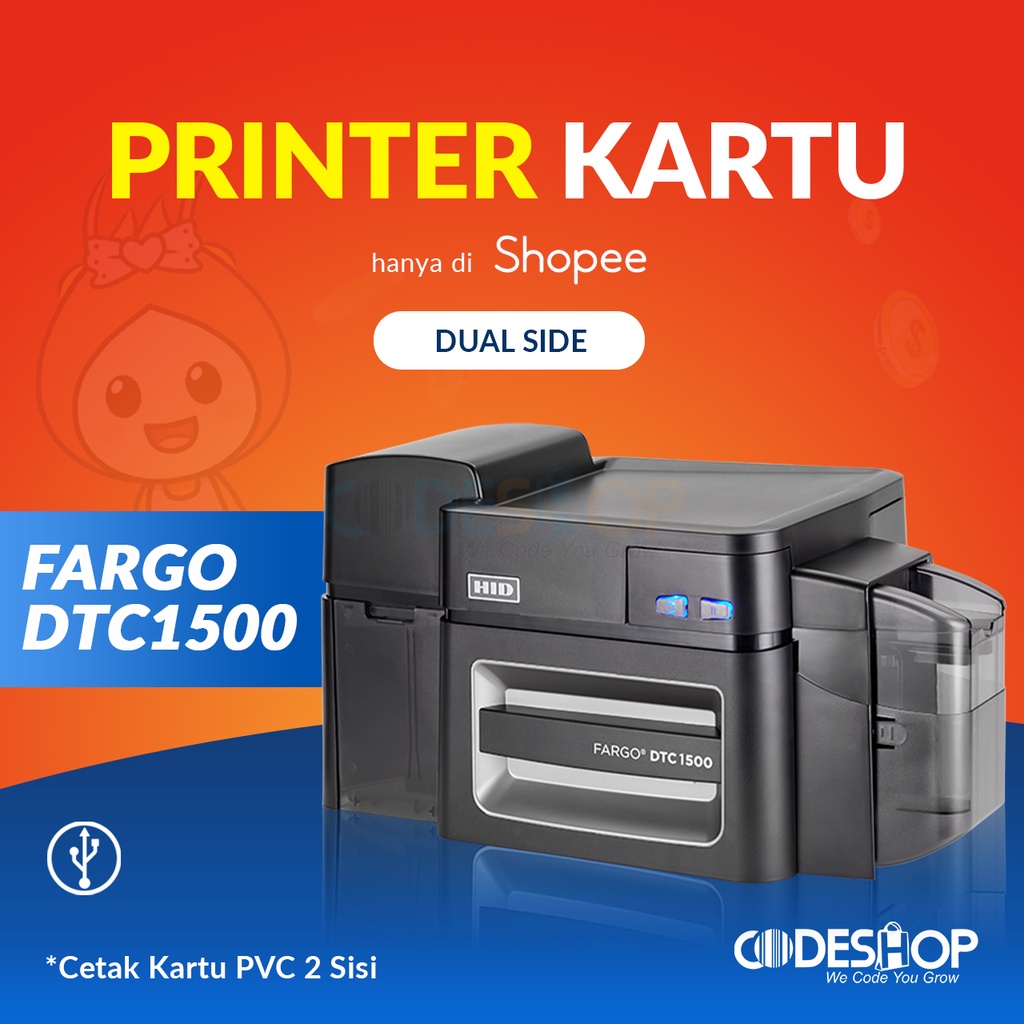 Fargo DTC1500 Dual Side ID Card Printer - Color, USB/Ethernet, 600 Cph (New) - View #5