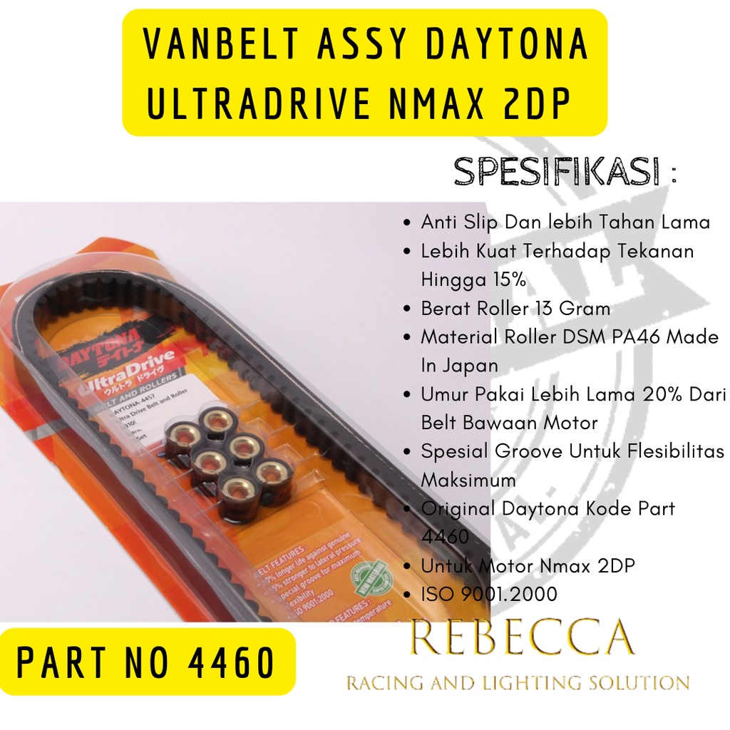 Jual Vanbelt Assy Fanbelt Penbel Vbelt Set Roller Fanbel Yamaha Nmax Racing Daytona Ultradrive