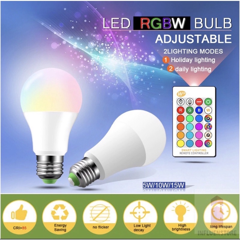 Jual LAMPU BOHLAM LED RGB 16 warna bulb E27 BERUBAH WARNA REMOTE ...