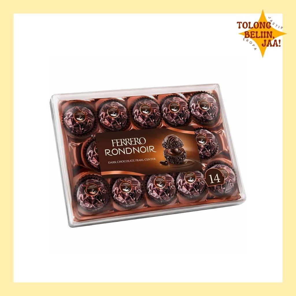 Ferrero Rondnoir Fine Dark Chocolates Pearl Center Rocher 8pcs