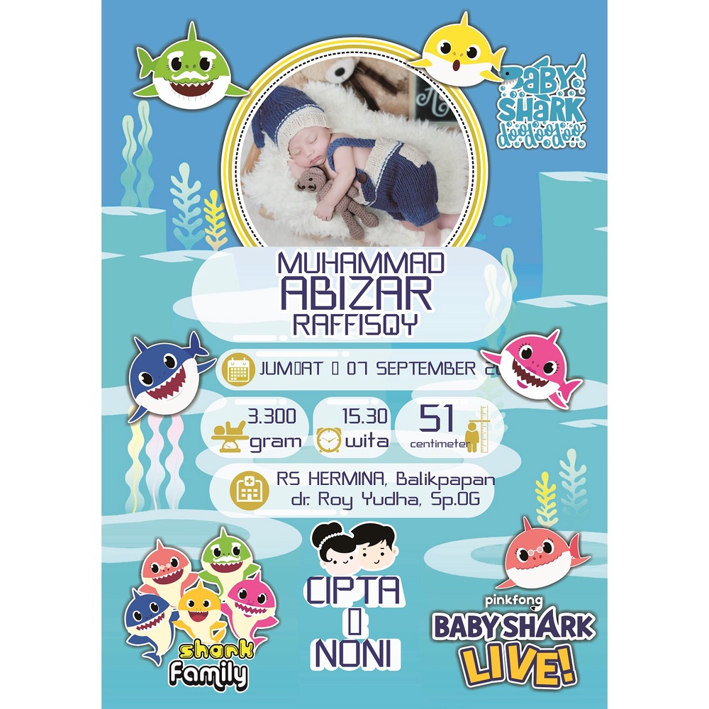 Jual Custom Biodata Bayi Edit Foto Kelahiran Anak Bio Baby Desain ...