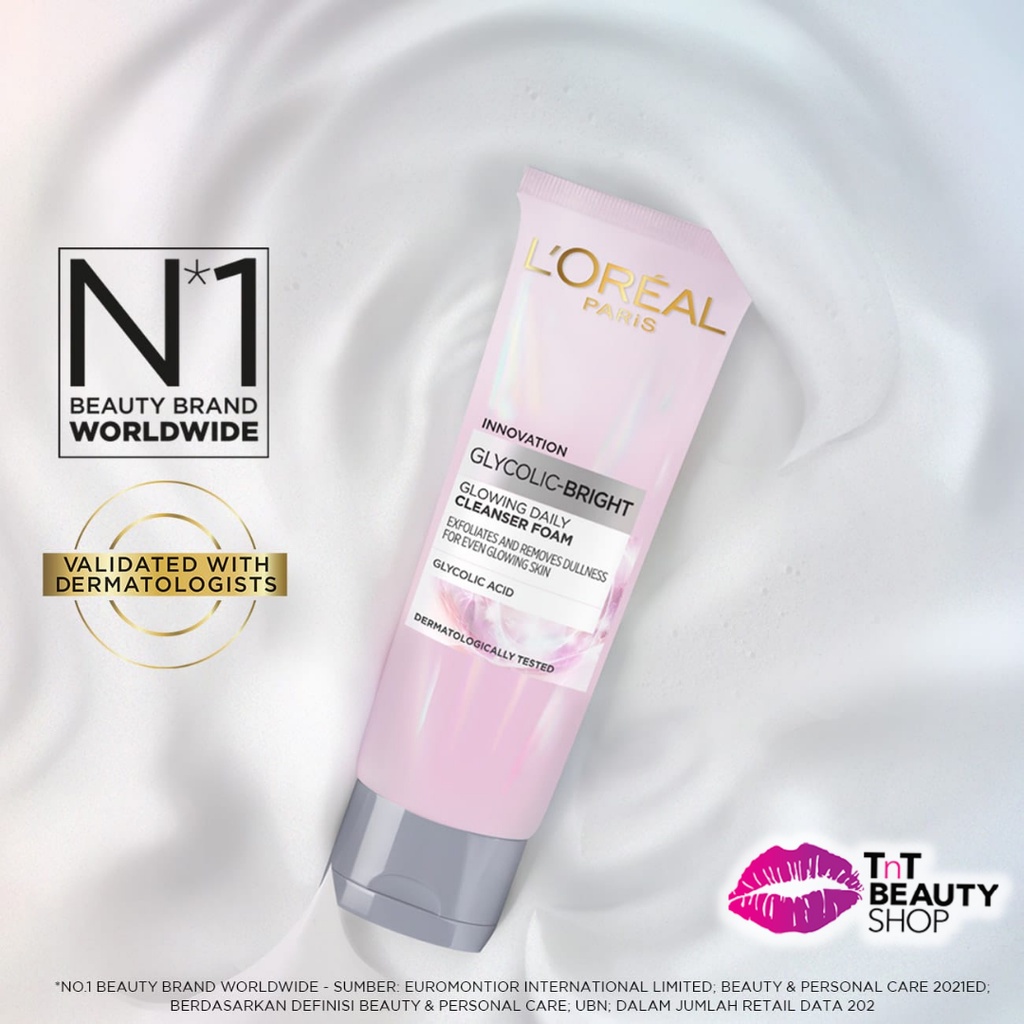 Jual L'Oreal Paris Glycolic Bright Daily Cleanser Foam 50ml 100ml