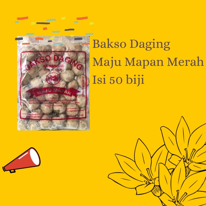 Jual Maju Mapan Bakso Sapi Kombinasi Ayam Halus Urat Kotak Isi 50