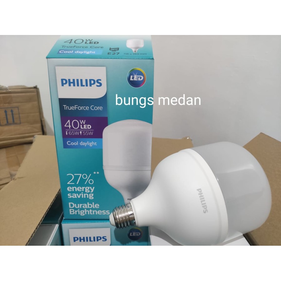 Jual Lampu Led Philips 40w 40watt 40 Watt Putih Tforce Bulb Trueforce